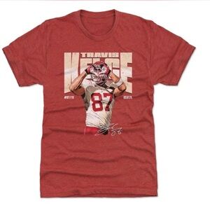 NWT Travis Kelce Heart Kansas City Chiefs Red T-Shirt [Size XL]